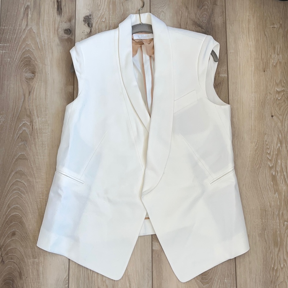 Chloe Open Vest Ivory Size 42 US Size 10
